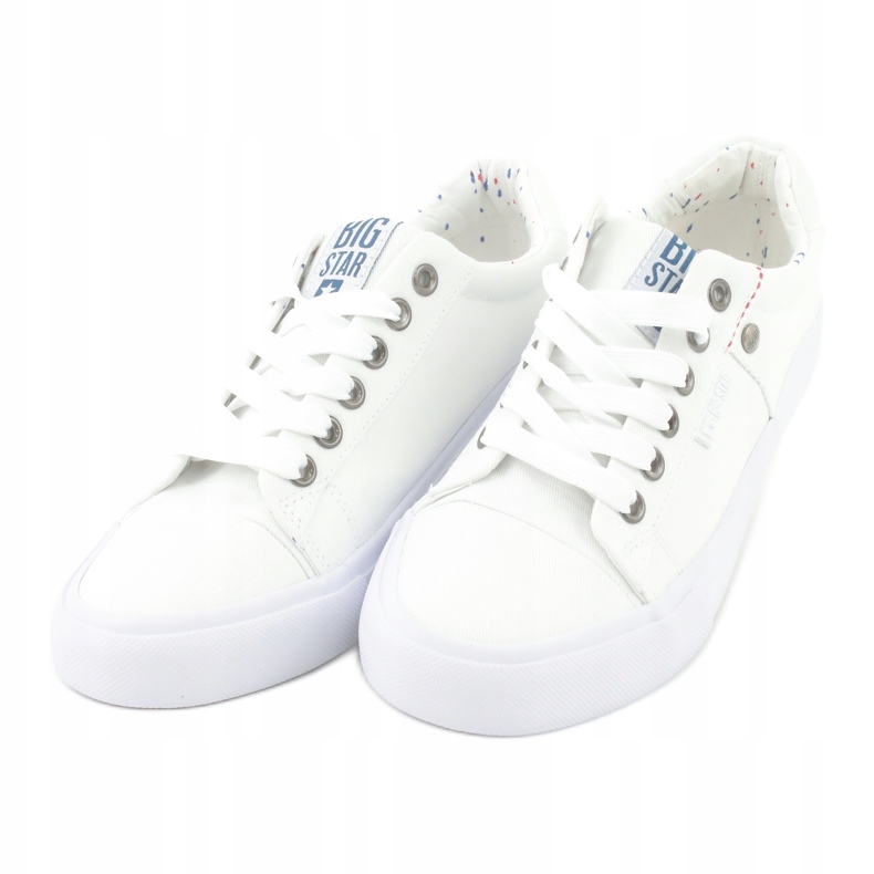 Zapatillas de hombre Big Star atadas blancas AA274511 blanco 5 Zapatillas de hombre Big Star atadas blancas AA274511 blanco 5