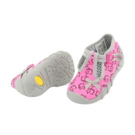 Calzado infantil befado 110P376 rosado gris 3