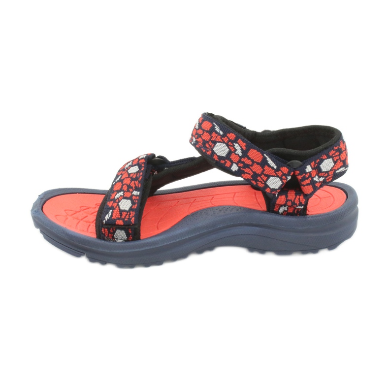 Sandalias American Club 8122 inserción de espuma azul marino naranja 1