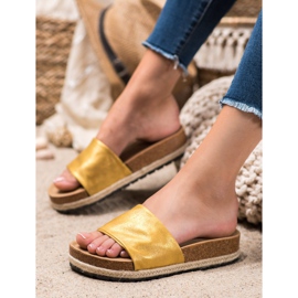 Kylie Pantuflas Mostaza Brillante amarillo 6