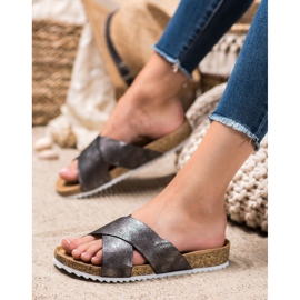 Kylie Cómodas pantuflas grises 3