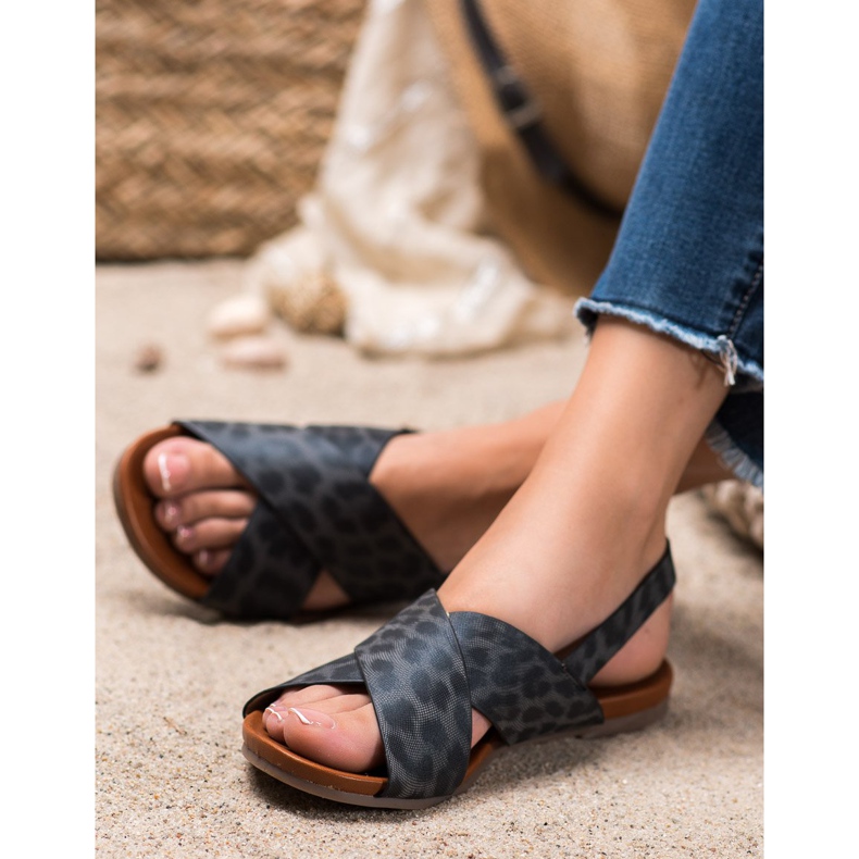 Kylie Sandalias manchadas negro 1