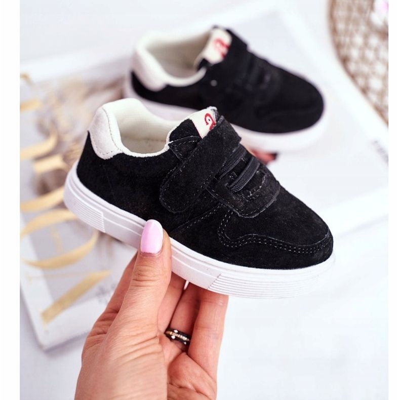 Apawwa Zapatillas Infantiles Ante Velcro Negro Trelmo ['negro'] 1