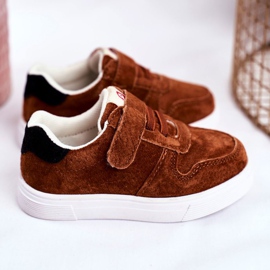 Apawwa Deportivas Infantiles Ante con Velcro Marrón Trelmo 3
