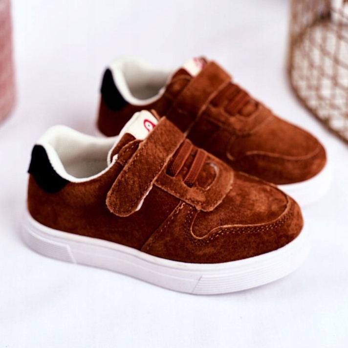 Apawwa Deportivas Infantiles Ante con Velcro Marrón Trelmo 2