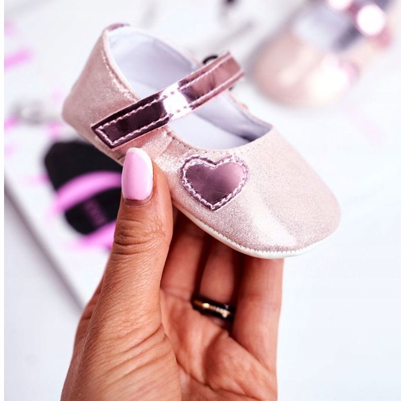 Apawwa Zapatilla Deportiva Infantil Velcro Bautismo Rosa Bellawa 2