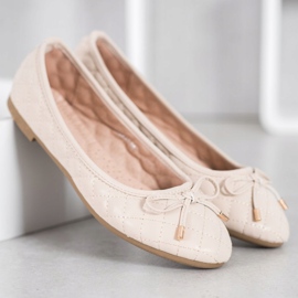 Diamantique Bailarinas acolchadas beige 3