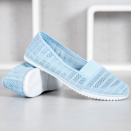 Bona Zapatos calados sin cordones azul 2