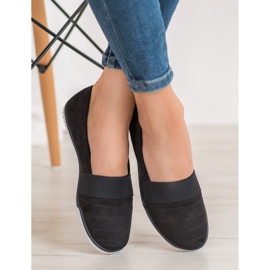 Bona Zapatos sin cordones de gamuza negro 1