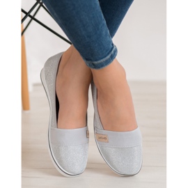 SDS Bailarinas sin cordones con purpurina gris 1 SDS Bailarinas sin cordones con purpurina gris 1