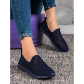 Bona Slipons calados azul marino azul 3
