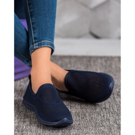 Bona Slipons calados azul marino azul 4