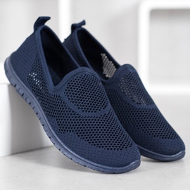 Bona Slipons calados azul marino azul 5