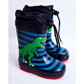 Apawwa Chanclos de goma para niños Dinosaurio Azul Marino Mordeso verde 1