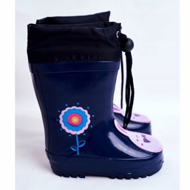 Apawwa Botas de agua de goma para niños Conejo Mordeso Azul Marino rosado 2