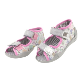 Calzado infantil befado 242P097 rosado gris multicolor 2