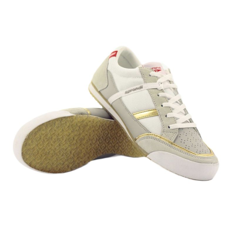 Deportivas Sprandi 8042 oro beige blanco gris 4