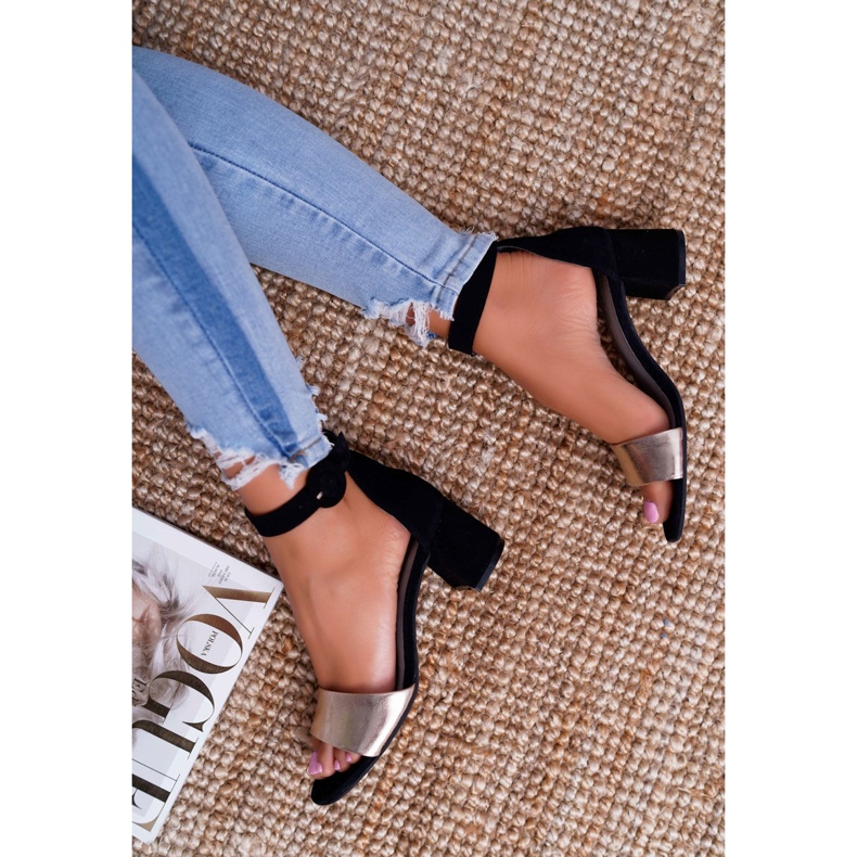 Sandalias Mujer Maciejka Cuero Ante Negro 04141-25 / 00-5 amarillo 4