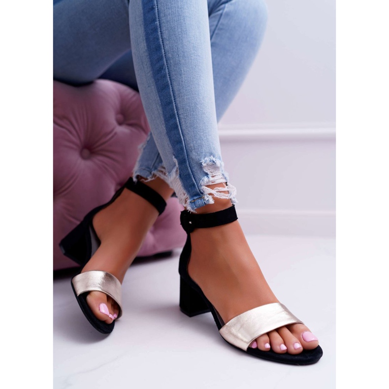 Sandalias Mujer Maciejka Cuero Ante Negro 04141-25 / 00-5 amarillo 2