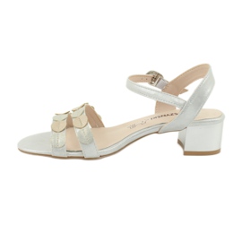 M.Daszyński Sandalias de mujer rayas Daszyński SA177-4 gris 1 M.Daszyński Sandalias de mujer rayas Daszyński SA177-4 gris 1