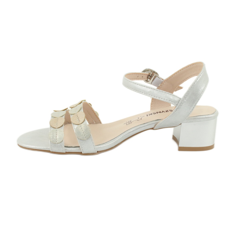 M.Daszyński Sandalias de mujer rayas Daszyński SA177-4 gris 1 M.Daszyński Sandalias de mujer rayas Daszyński SA177-4 gris 1