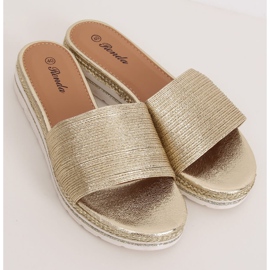 Pantuflas doradas de mujer doradas 222-32 Dorado 1