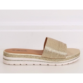 Pantuflas doradas de mujer doradas 222-32 Dorado 2