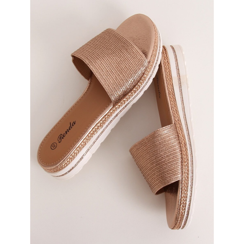 Zapatillas de mujer Champagne 222-32 Champagne dorado 1