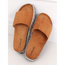 Pantuflas de mujer Camel BQ-50 Camel marrón 1