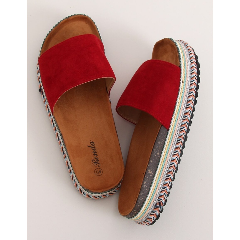 Pantuflas rojas mujer rojas BQ-50 Rojo 1