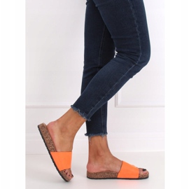 Orange G-572 Pantuflas con suela de corcho naranja 3