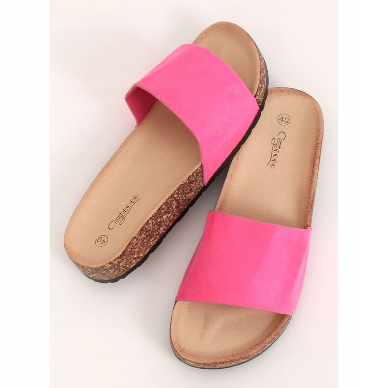 Pantuflas con suela de corcho rosa G-572 Fuscha 1