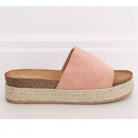 Pantuflas alpargatas rosas 10-215 Rosa rosado 2