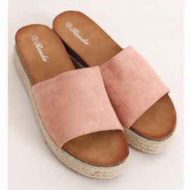 Pantuflas alpargatas rosas 10-215 Rosa rosado 1