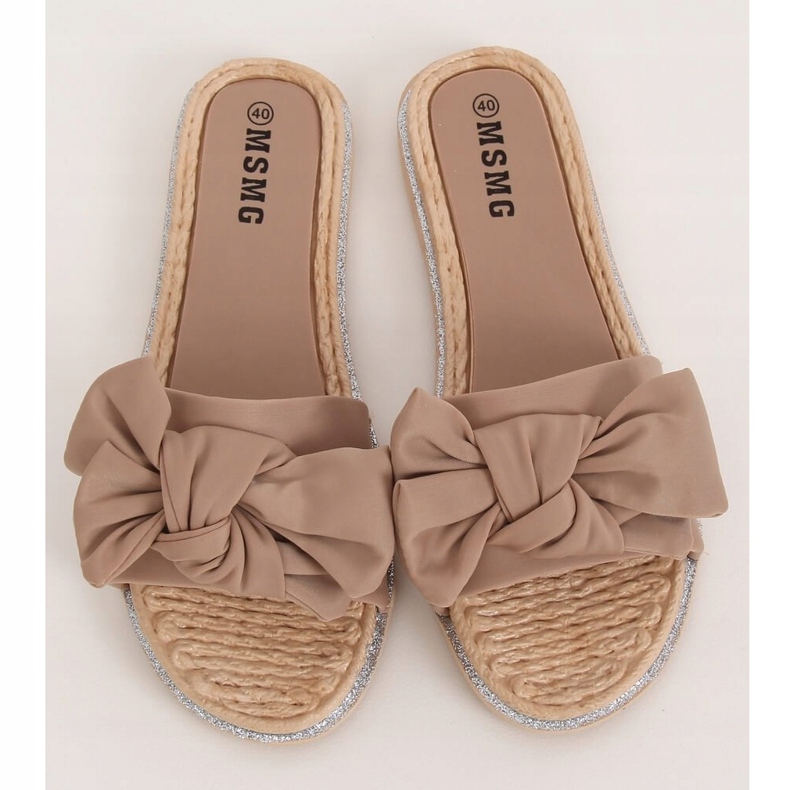 Pantuflas beige WS9020 Light Camel para mujer 1