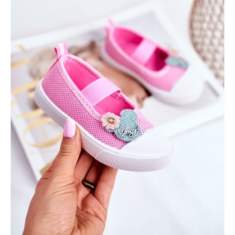 Le Scarpe Zapatillas de niños con velcro rosa Estienne rosado 2