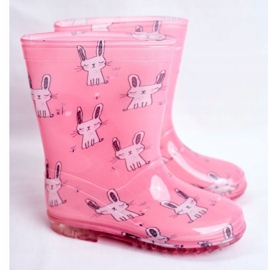 Botas de agua de goma para niños Pink Bunny rosa 1