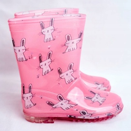 Botas de agua de goma para niños Pink Bunny rosa 2