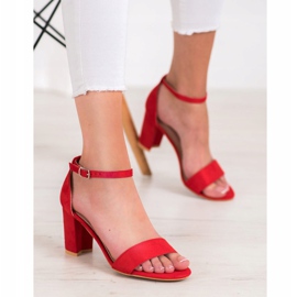 Anesia Paris Sandalias de tacón rojo 1