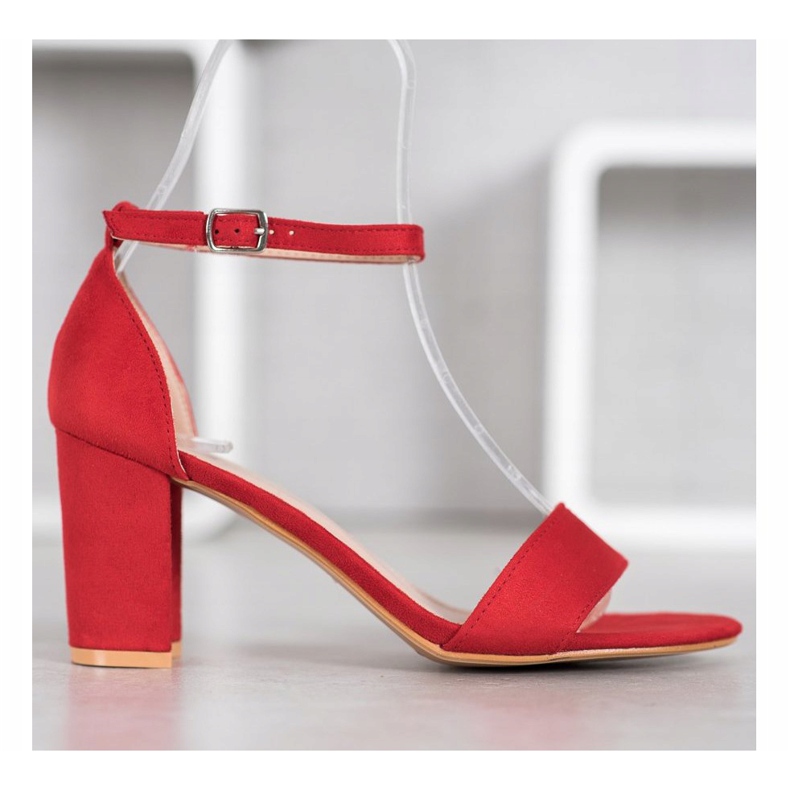 Anesia Paris Sandalias de tacón rojo 2