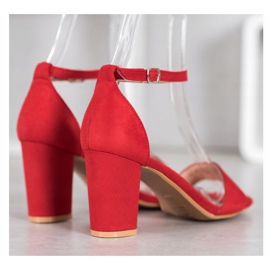 Anesia Paris Sandalias de tacón rojo 3