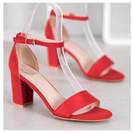 Anesia Paris Sandalias de tacón rojo 4