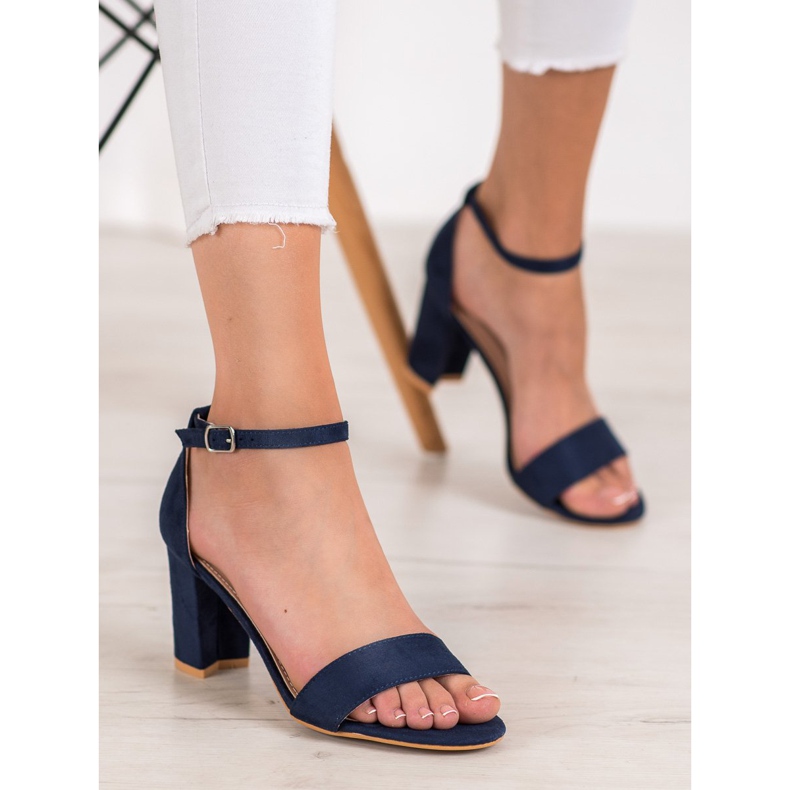 Anesia Paris Sandalias de tacón azul 1