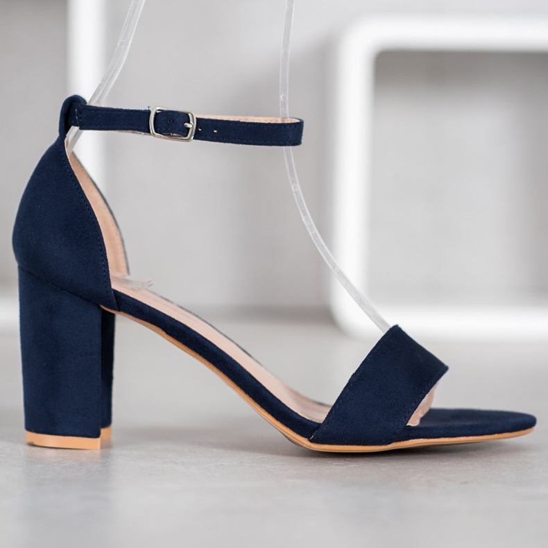 Anesia Paris Sandalias de tacón azul 2