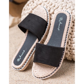 Anesia Paris Zapatillas de gamuza negro 4