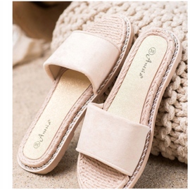 Anesia Paris Zapatillas de gamuza beige 2