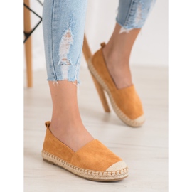 Anesia Paris Alpargatas de ante cómodas marrón 5