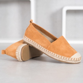 Anesia Paris Alpargatas de ante cómodas marrón 3