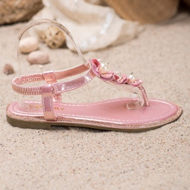 EXQUILY Sandalias rosa de chanclas rosado 4