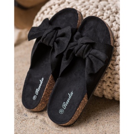 Renda Zapatillas cómodas con lazo negro 3